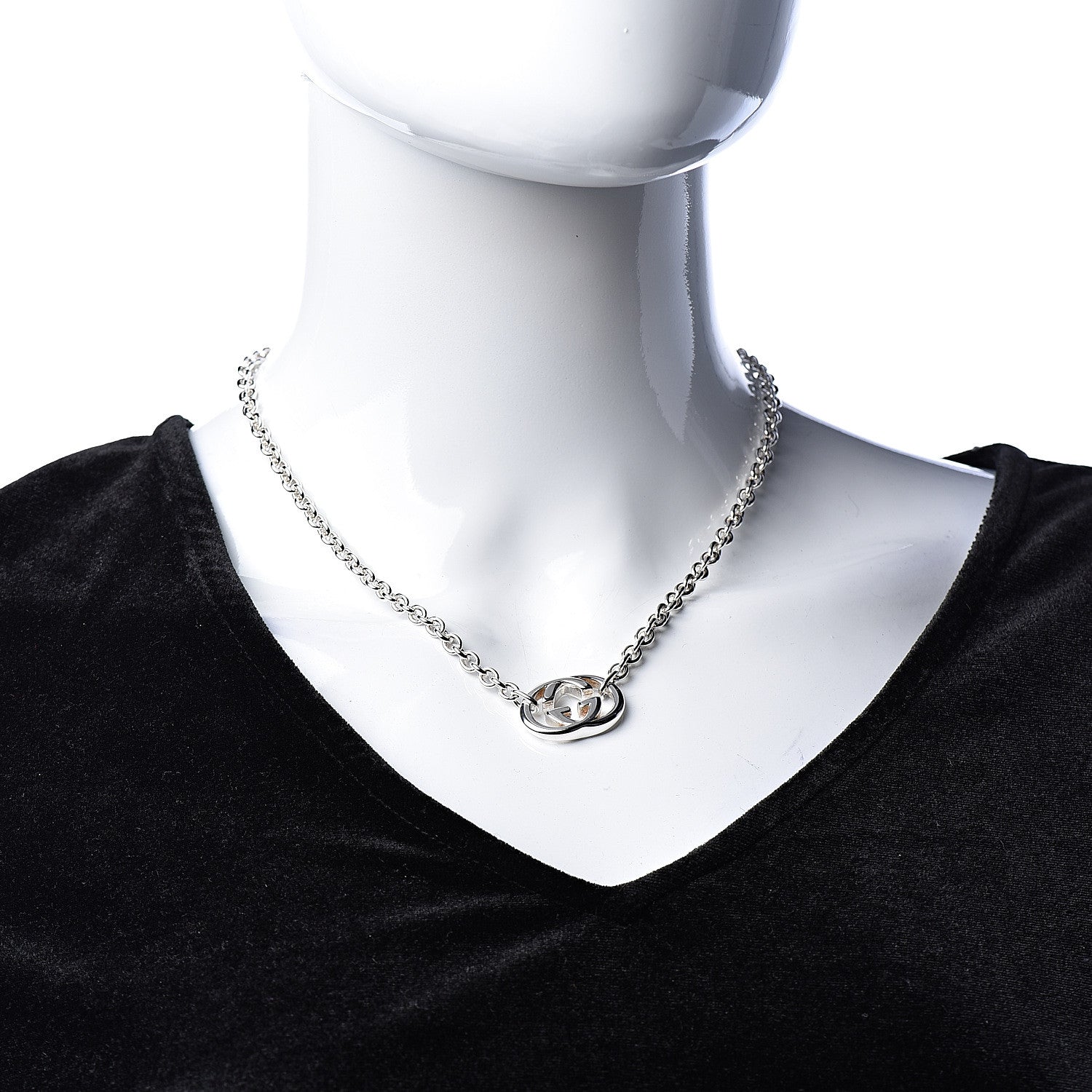 Gucci Sterling Silver Britt Necklace 2 of 8