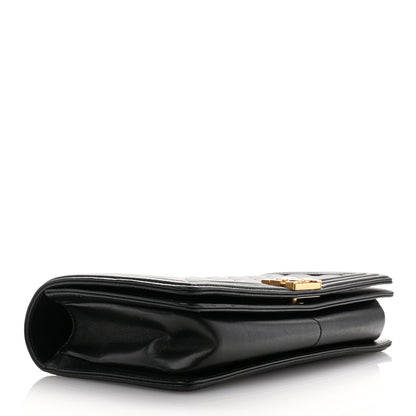 Chanel Lambskin Quilted Boy Flap Clutch Black 4 of 7