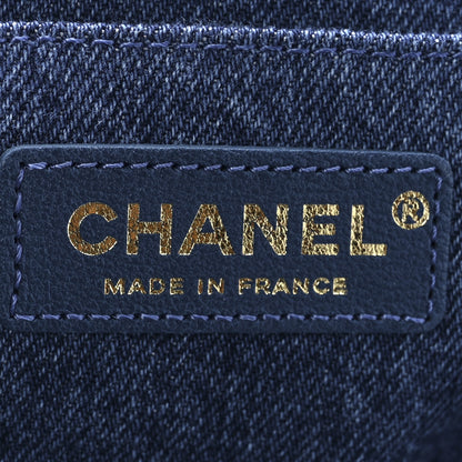 Chanel Denim Shearling Hieroglyph Flap Blue 6 of 12