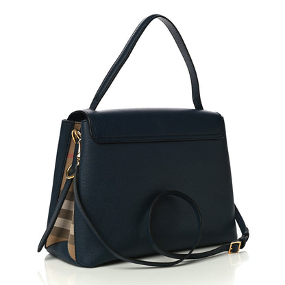 Burberry Derby Calfskin House Check Medium Camberley Ink Blue 3 of 11