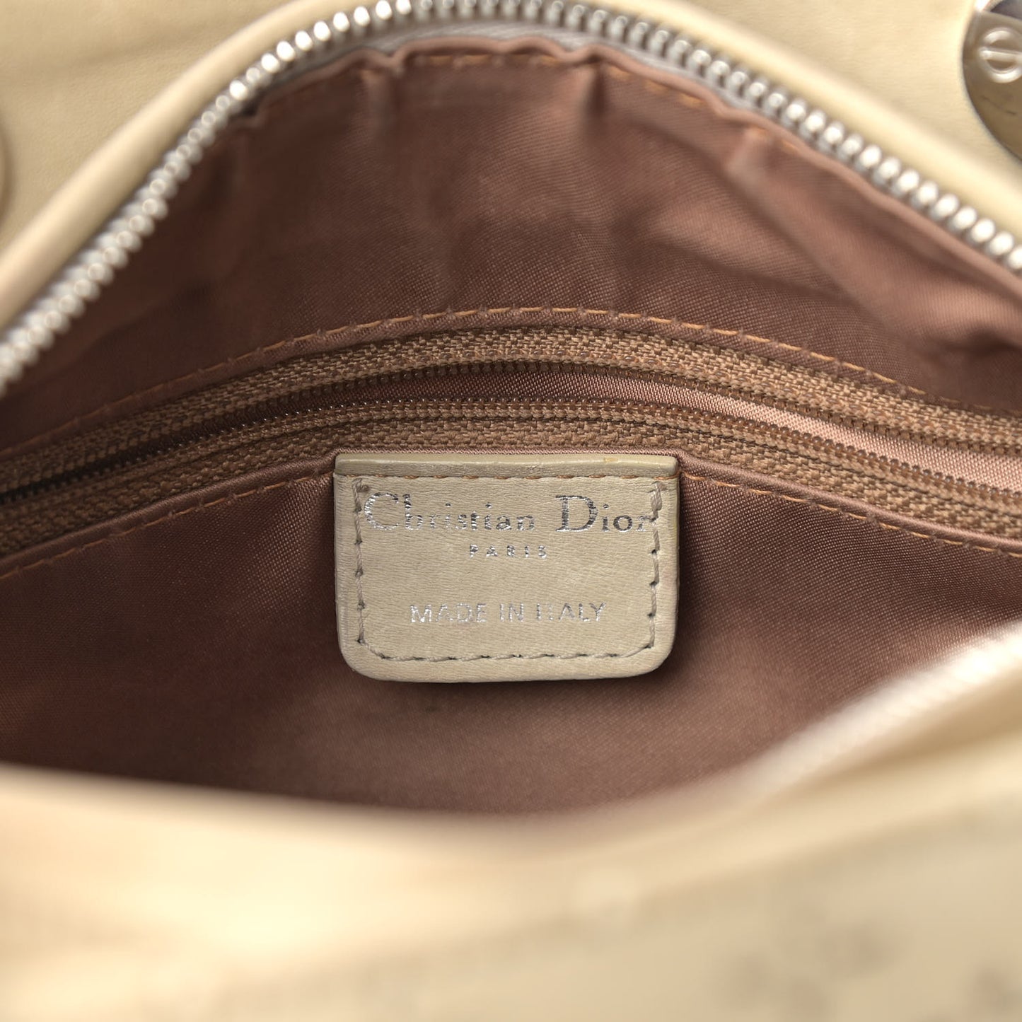 Nubuck Perforated Medium Lady Dior Beige