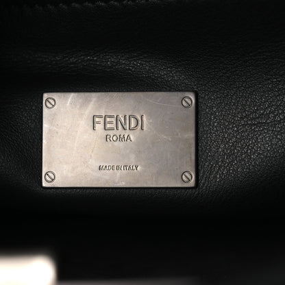 Fendi Vitello Grace FF 1974 Embossed Large Peekaboo Iconic Fit Satchel Black 6 of 12