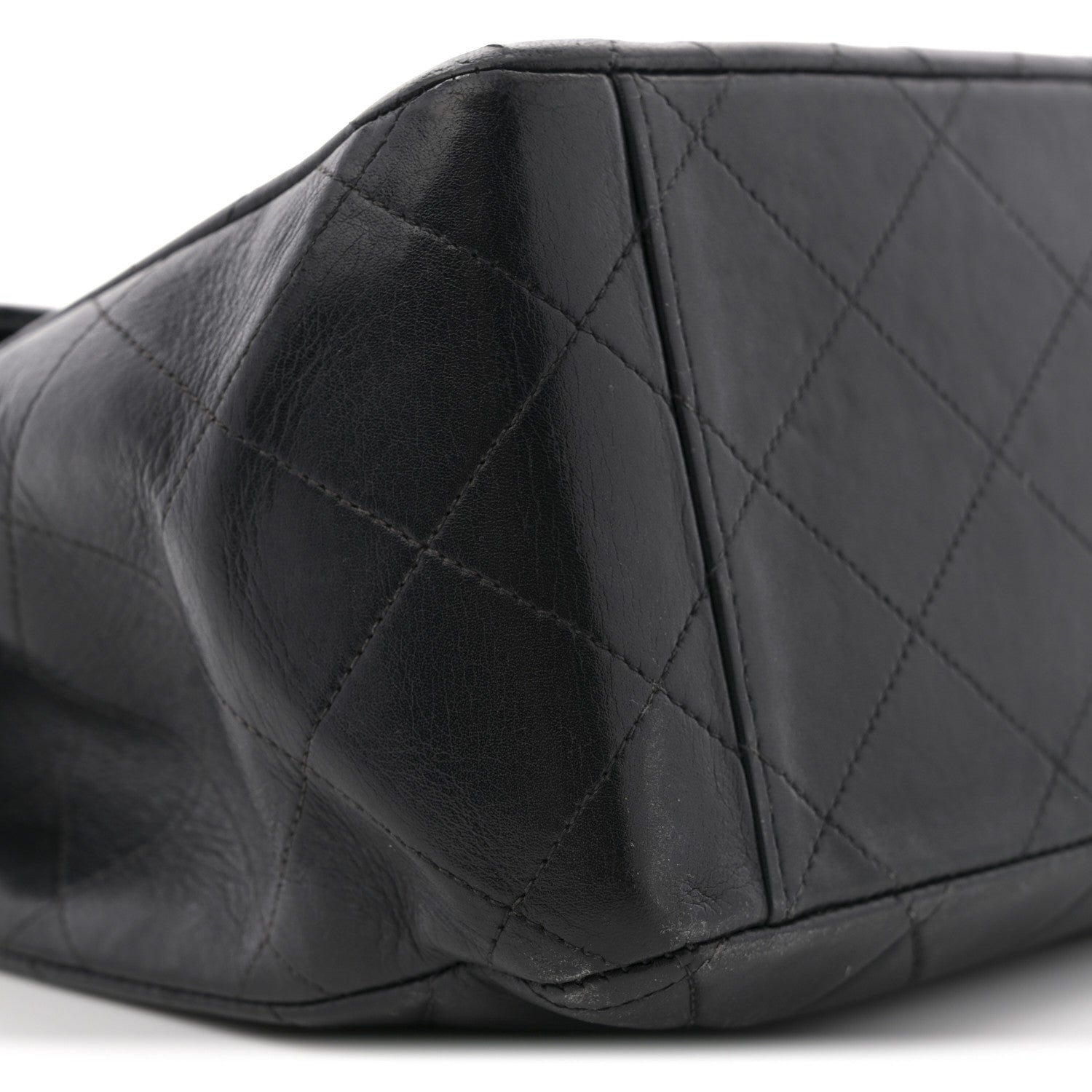 Chanel Lambskin Quilted XL Jumbo Single Flap Black 9 of 13