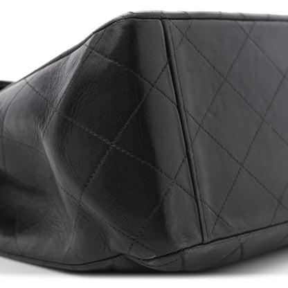 Chanel Lambskin Quilted XL Jumbo Single Flap Black 9 of 13