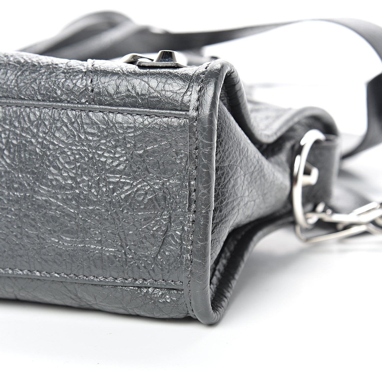 Balenciaga Agneau Classic Silver Hardware Mini City Gris Fossile 9 of 9