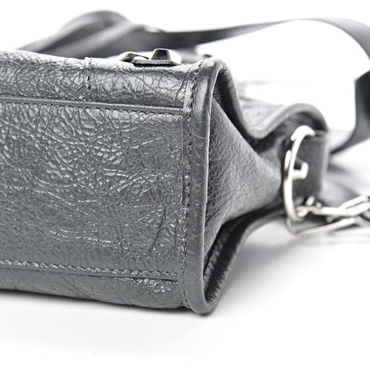 Balenciaga Agneau Classic Silver Hardware Mini City Gris Fossile 9 of 9