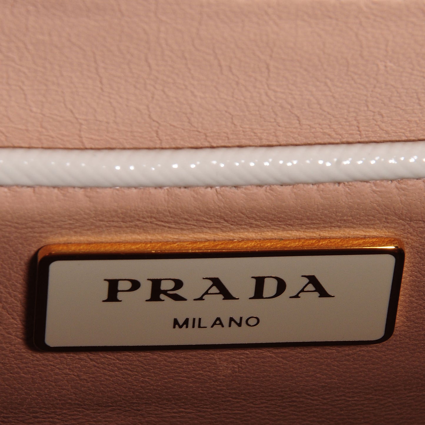 Saffiano Vernice Crystal Pyramid Bag White