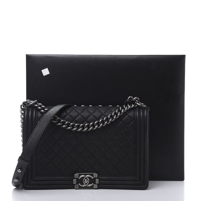 Chanel Caviar Quilted New Medium Boy Flap Black 14 of 14