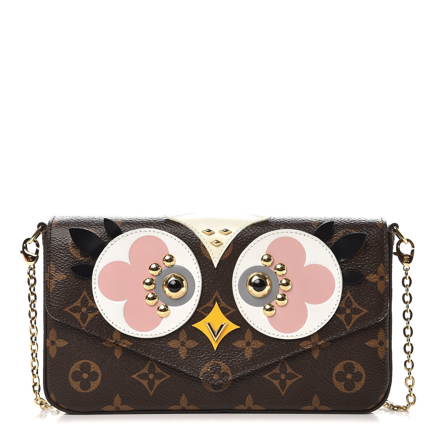 Louis Vuitton Monogram Lovely Birds Pochette Felicie Chain Wallet 1 of 8