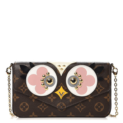 Louis Vuitton Monogram Lovely Birds Pochette Felicie Chain Wallet 1 of 8