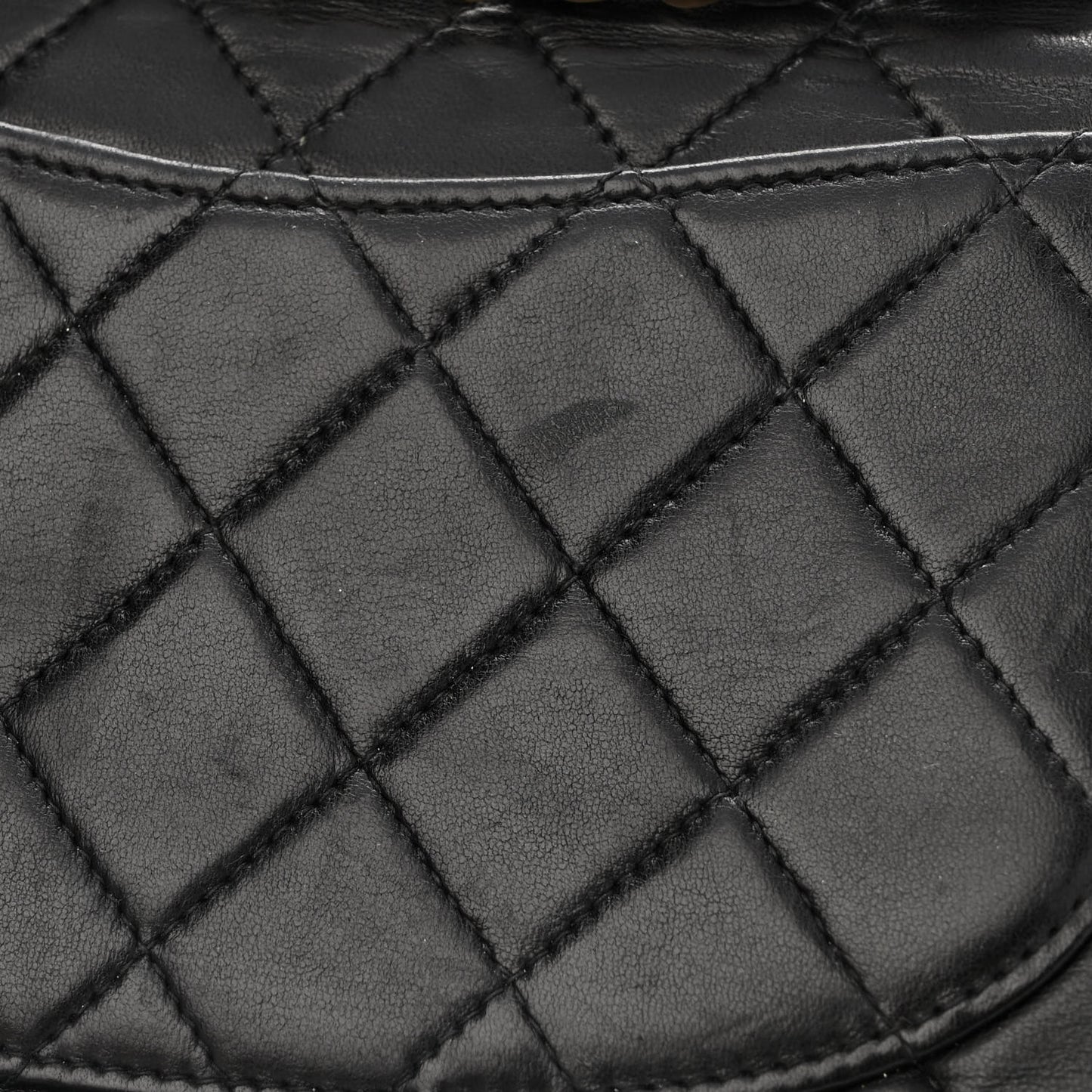 Lambskin Quilted Small Double Flap Black