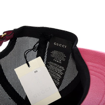 Gucci Cripto Calfskin Logo Baseball Hat L Fuxia Black 8 of 8