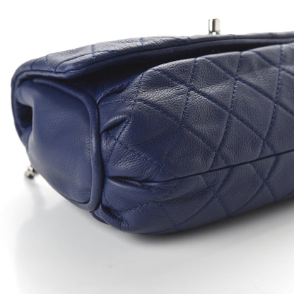 Chanel Calfskin Quilted CC Curvy Flap Blue 6 of 12