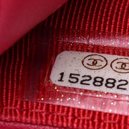 Chanel Lambskin Quilted Yen Wallet Fuchsia 10 of 12
