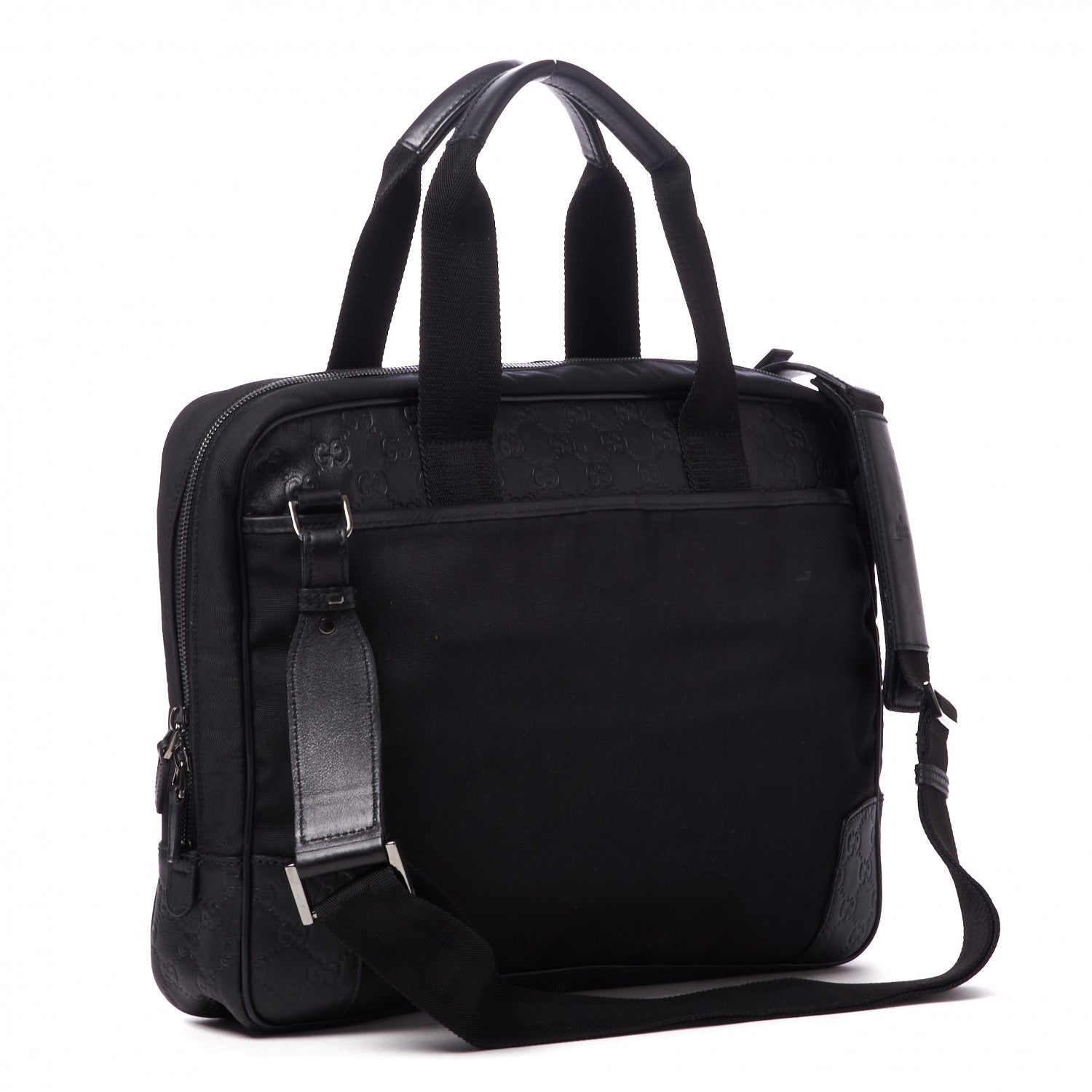 Gucci Guccissima Nylon Briefcase Black 2 of 8