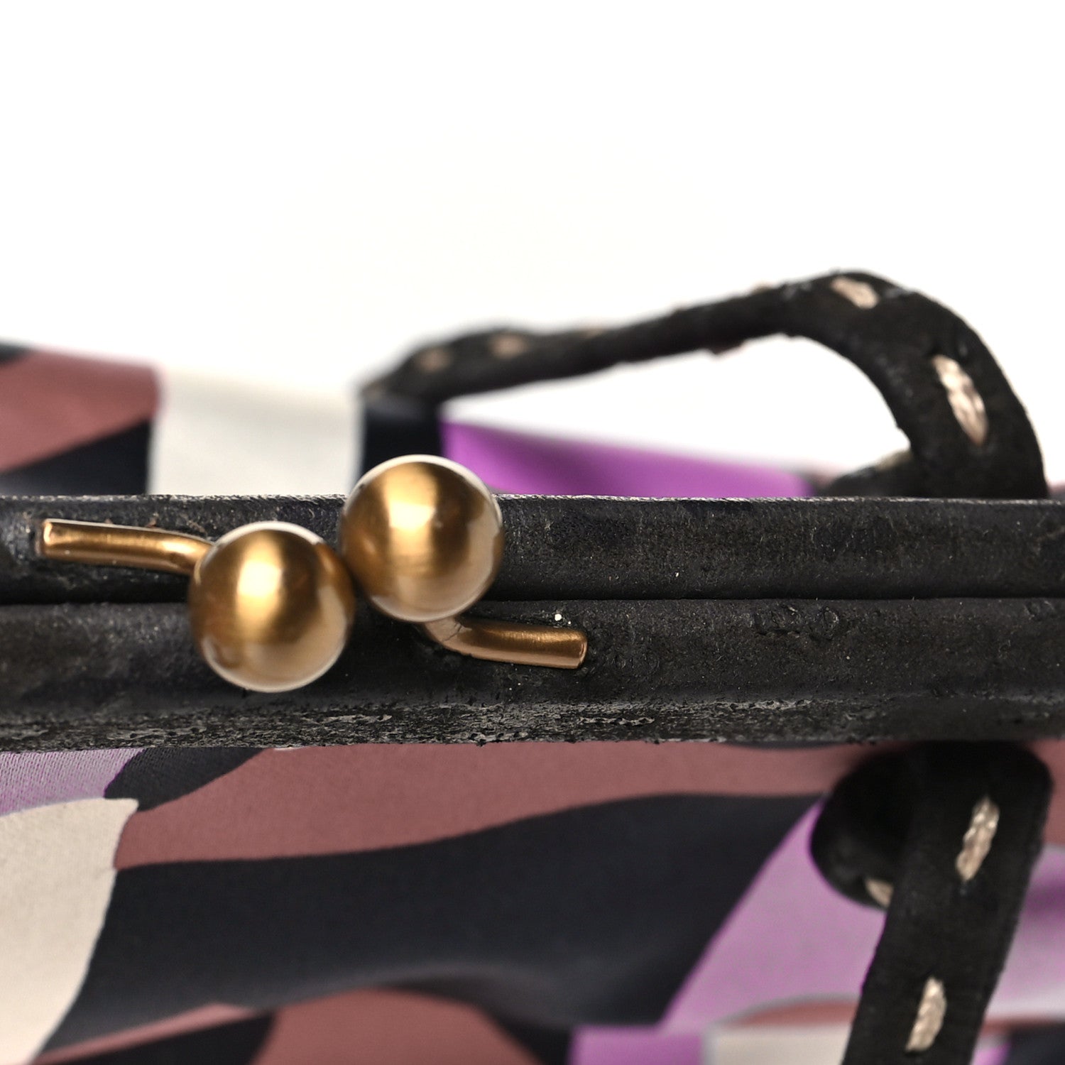 Prada Satin Geometric Kisslock Clutch Multicolor 10 of 10