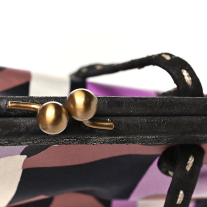 Prada Satin Geometric Kisslock Clutch Multicolor 10 of 10