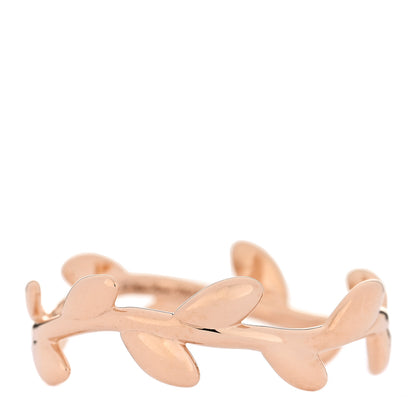 Tiffany 18K Rose Gold Narrow Paloma Picasso Olive Leaf Band Ring 54 7 1 of 5