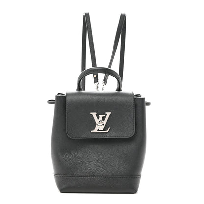 Louis Vuitton Calfskin Lockme Mini Backpack Black 1 of 9