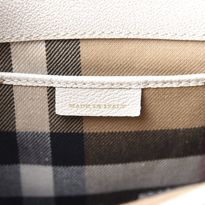 Burberry Soft Grain Calfskin L'oeil Print Medium Buckle Tote Limestone 8 of 12