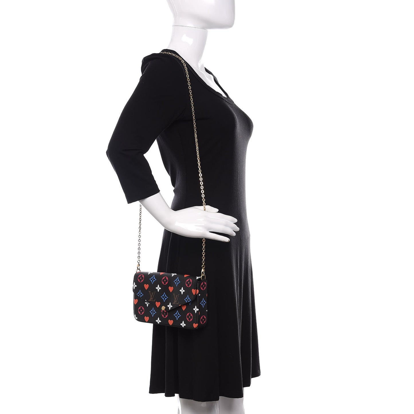Game On Felicie Chain Wallet Black