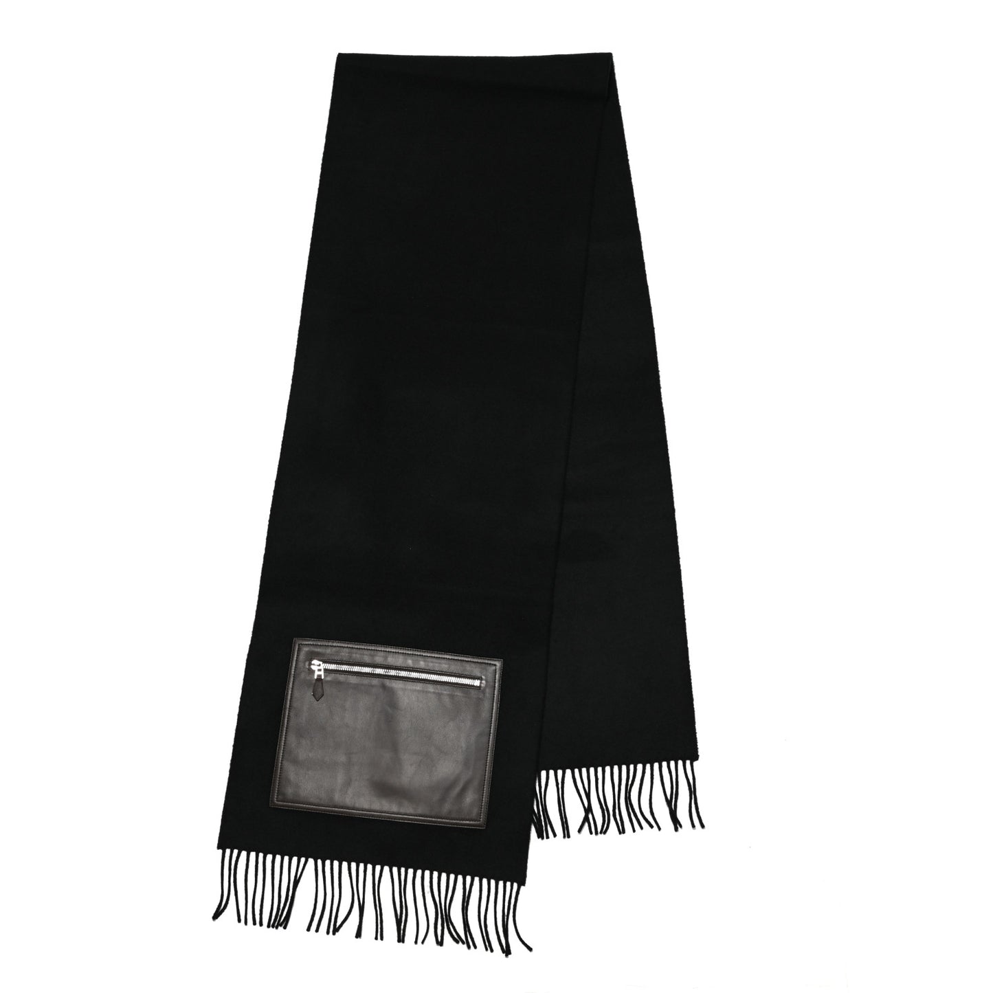 Cashmere Lambskin Pocket Muffler Black