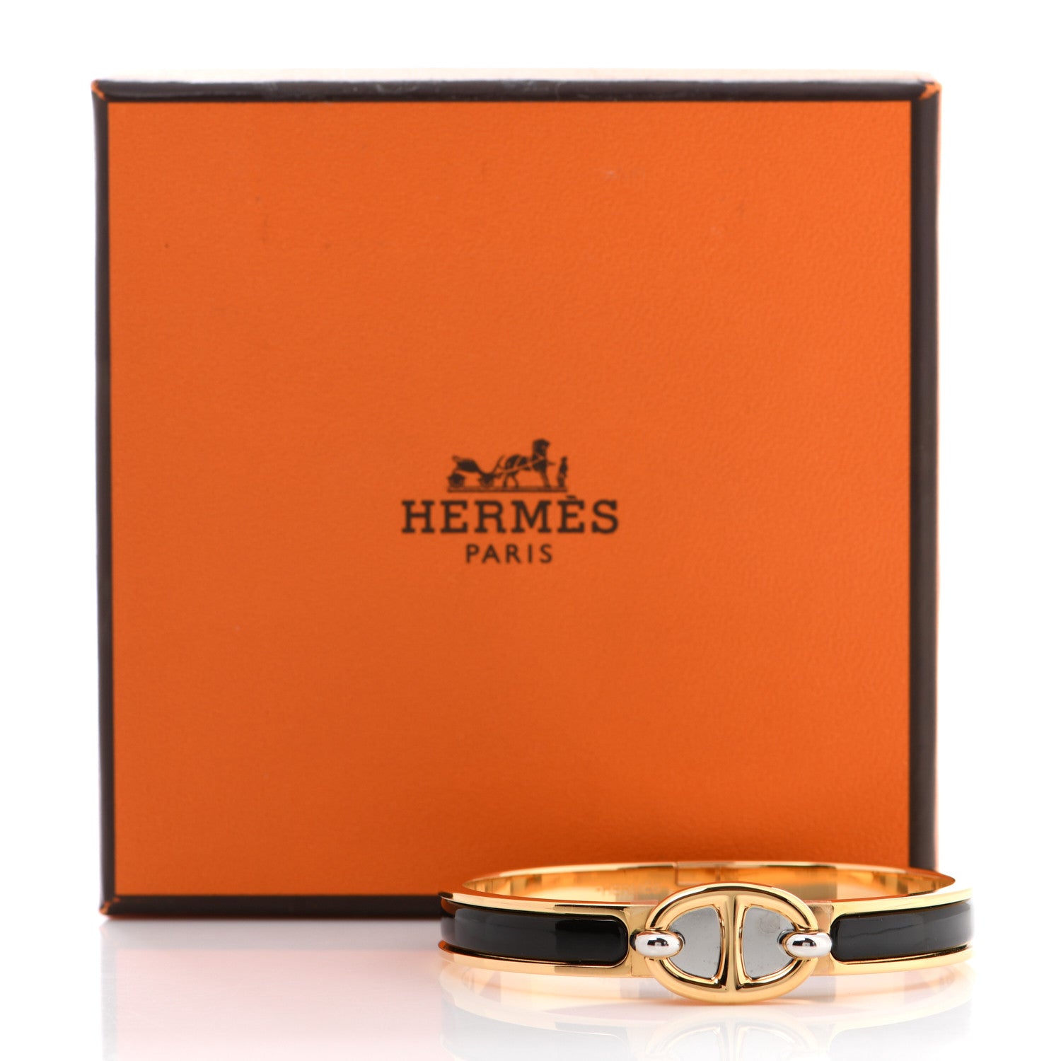 Hermes Enamel Mini Clic Chaine d'Ancre Bracelet PM Black 5 of 5