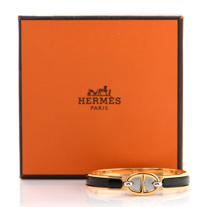 Hermes Enamel Mini Clic Chaine d'Ancre Bracelet PM Black 5 of 5