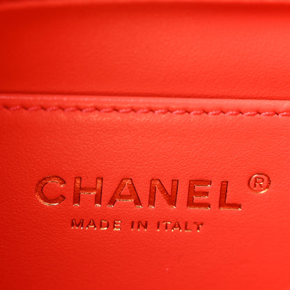 Chanel Lambskin Quilted Pearl Small Flap Dark Orange 6 of 12