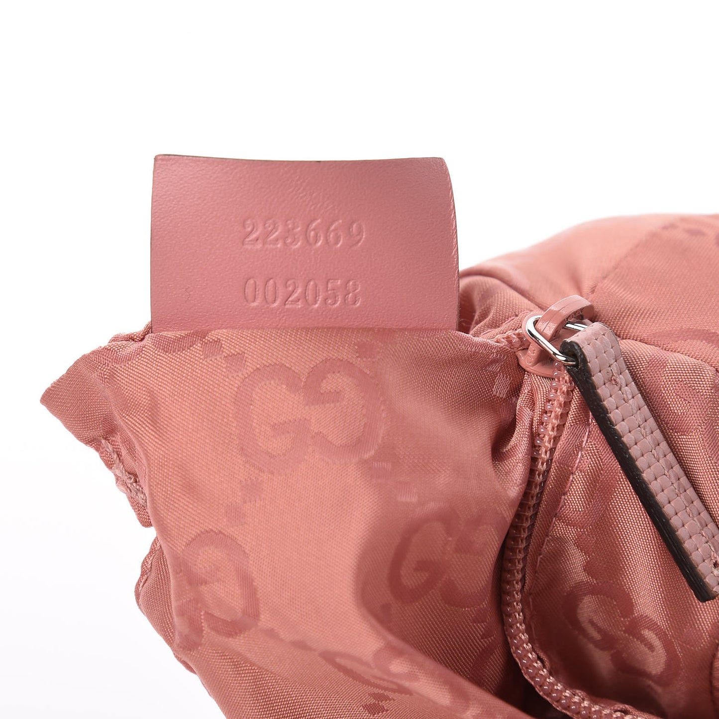 Nylon Monogram Teddy Bear Folding Tote Pink