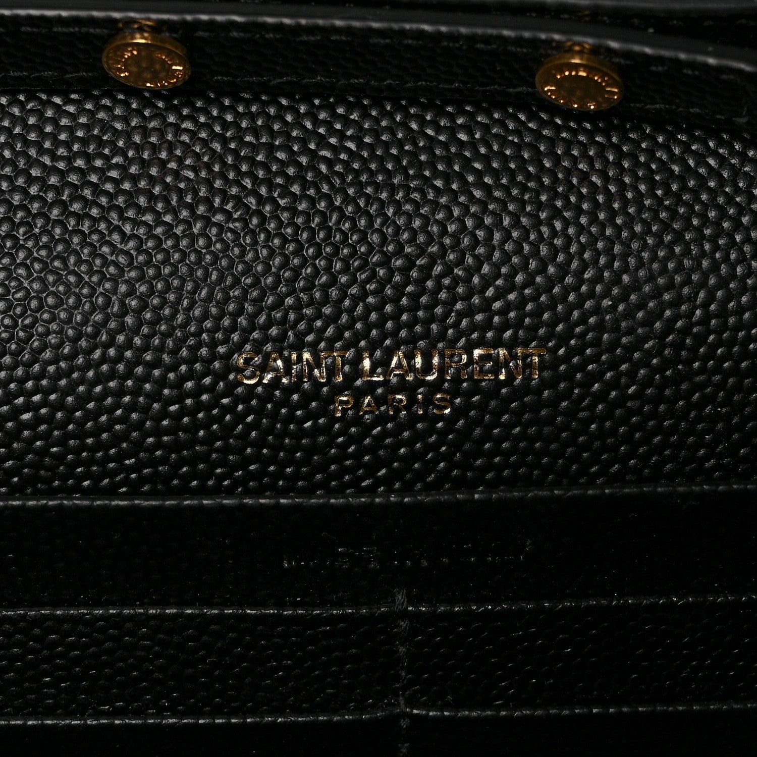 Saint Laurent Grain De Poudre Matelasse Chevron Monogram Chain Wallet Black 5 of 7
