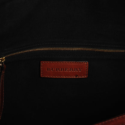 Burberry House Check Bridle Calfskin Duffle Bag Brown 7 of 9