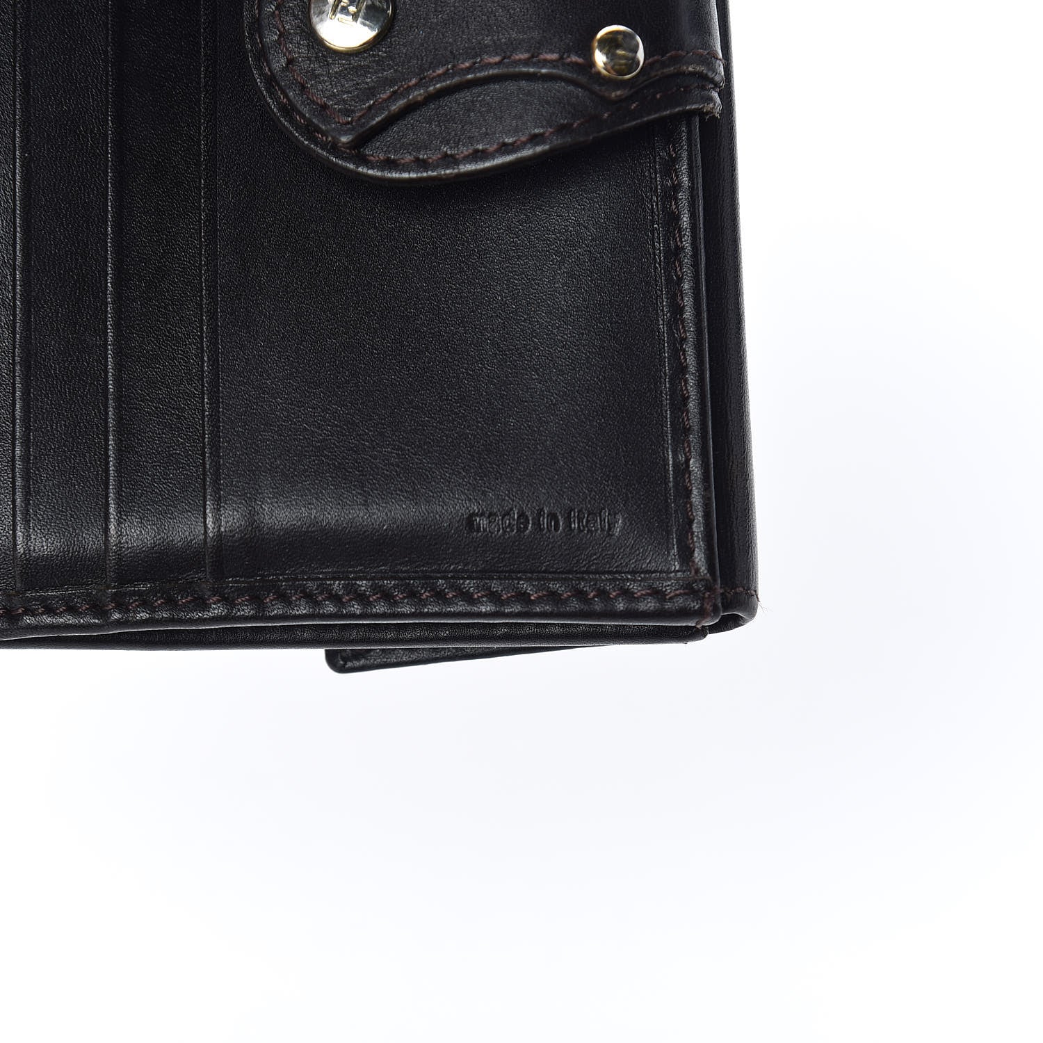 Fendi Zucca Cuoio Lucido Compact Wallet Tobacco Moro 8 of 9