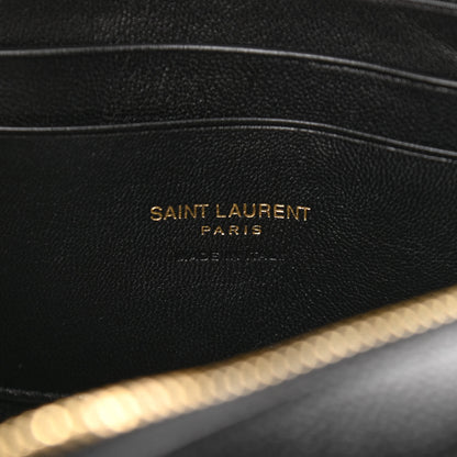 Saint Laurent Grain De Poudre Matelasse Monogram Mini Lou Camera Bag Black 5 of 9