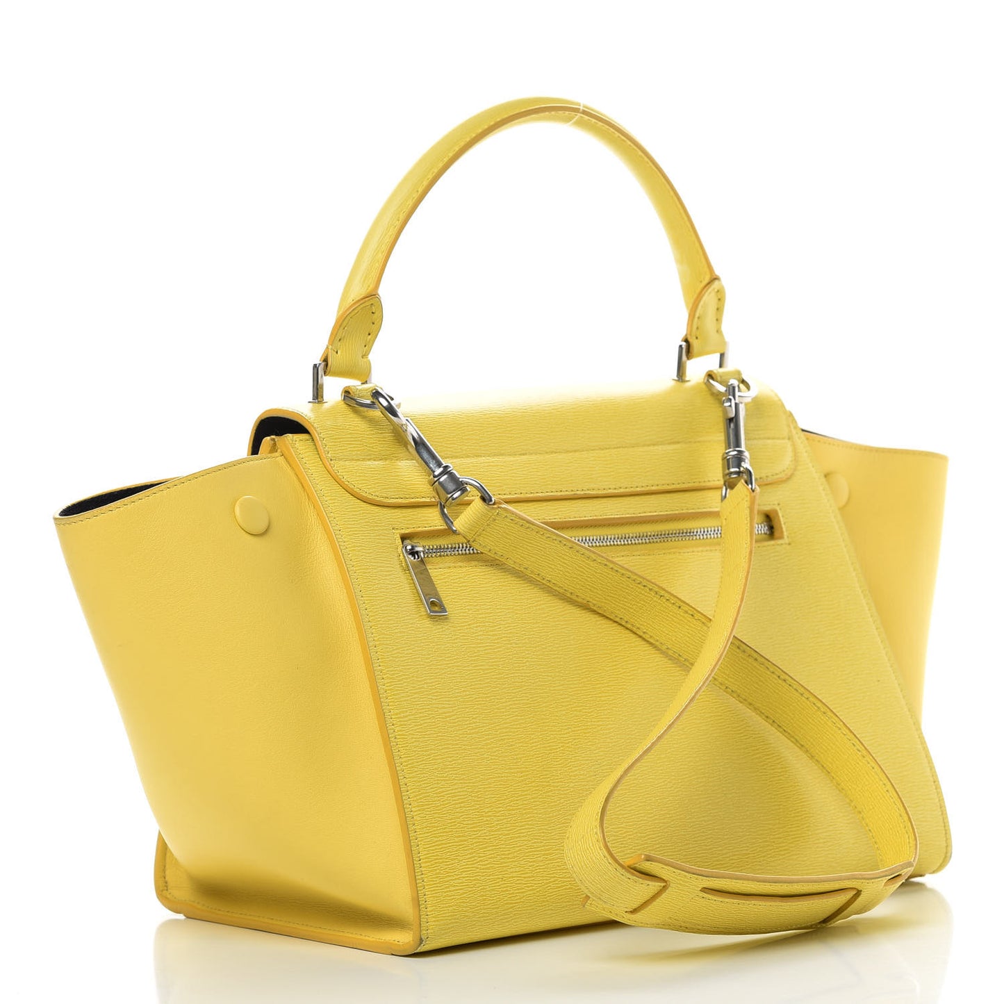 Liege Calfskin Small Trapeze Fluo Yellow
