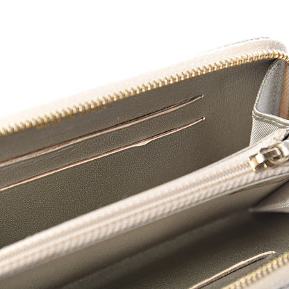 Chanel Metallic Sheepskin Quilted Mademoiselle Vintage Zip Around Wallet Light Gold 11 of 12
