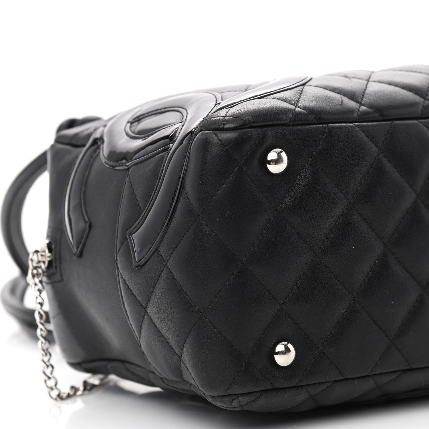 Chanel Calfskin Quilted Large Cambon Bowler Black 9 of 14