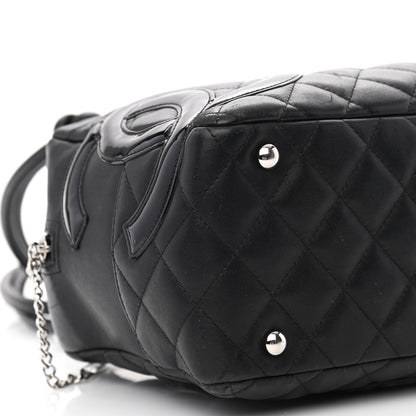 Chanel Calfskin Quilted Large Cambon Bowler Black 9 of 14