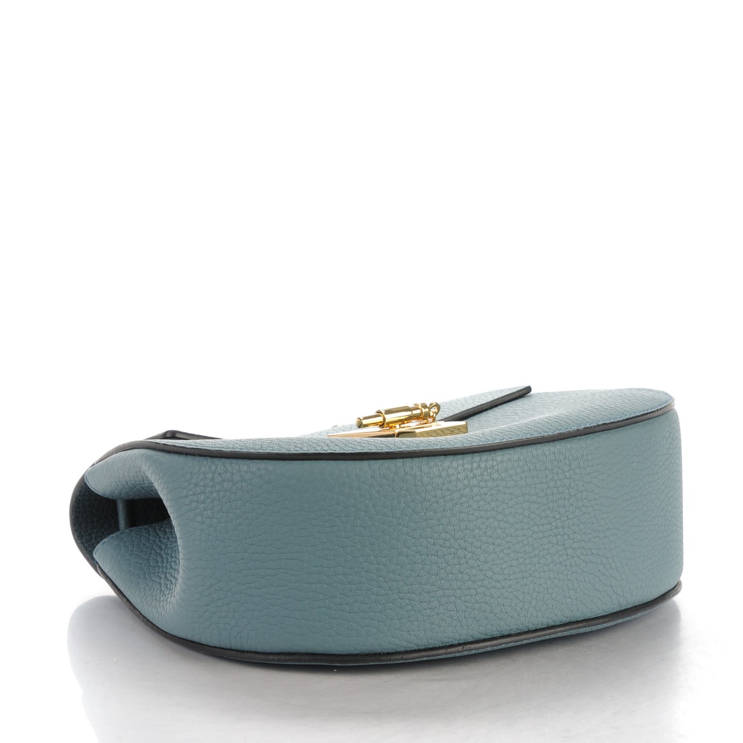 Grained Lambskin Drew Shoulder Bag Cloudy Blue