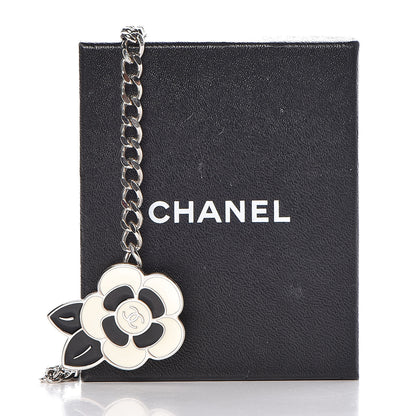 Chanel Enamel Camellia Chain Belt Silver White 4 of 4