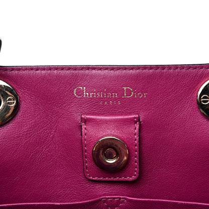 Christian Dior Bullcalf Medium Diorissimo Tote Black Rose Indien 6 of 12