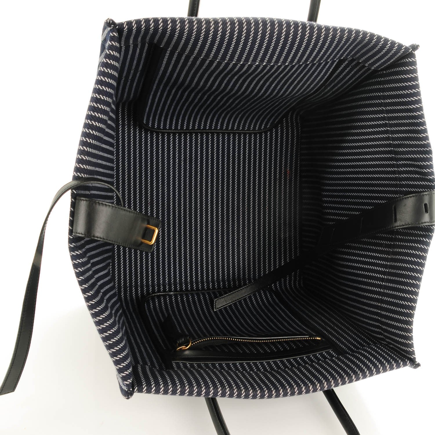 Celine Cotton Canvas Medium Phantom Luggage Navy White 5 of 7
