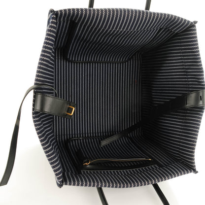 Celine Cotton Canvas Medium Phantom Luggage Navy White 5 of 7