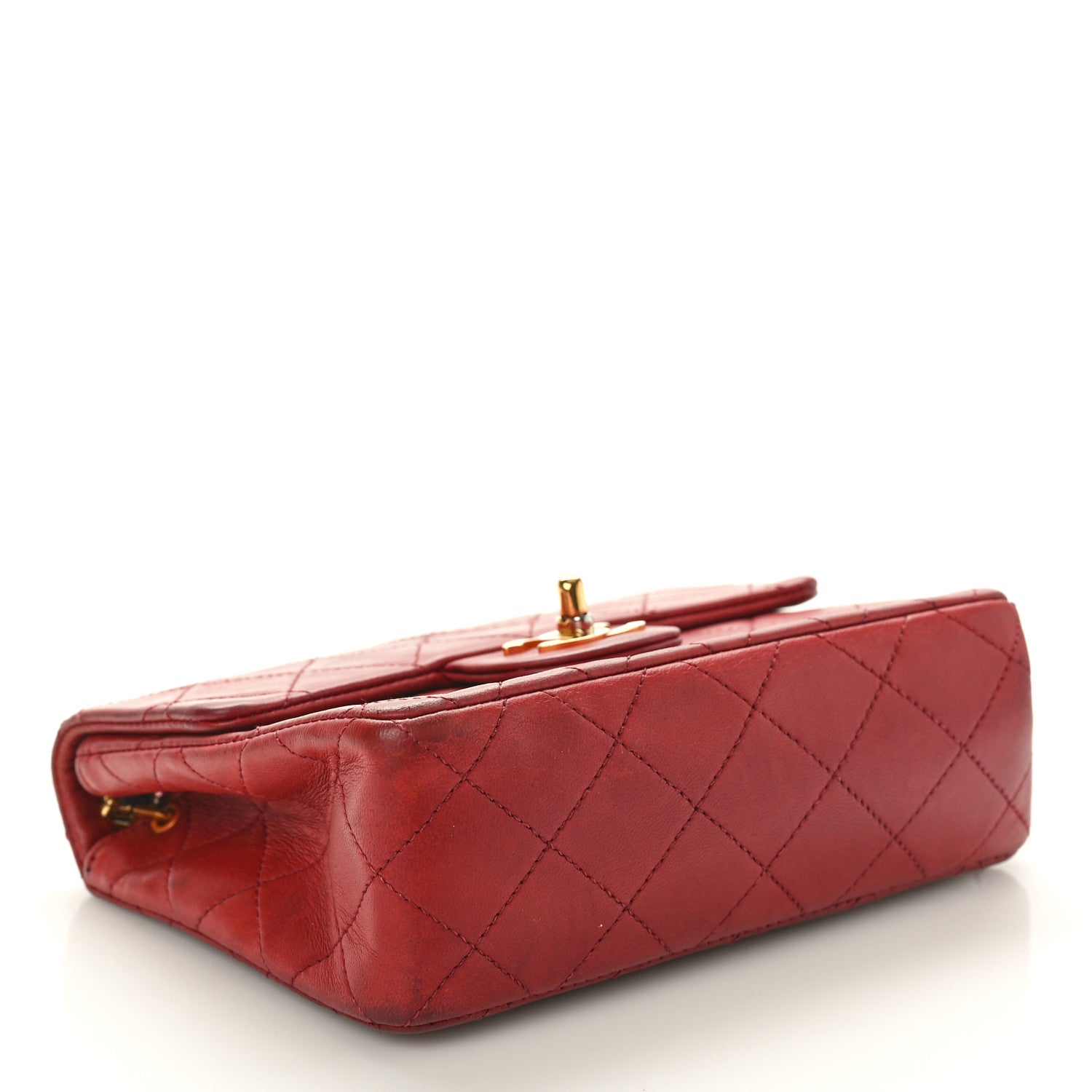 Chanel Lambskin Quilted Mini Square Flap Red 4 of 12