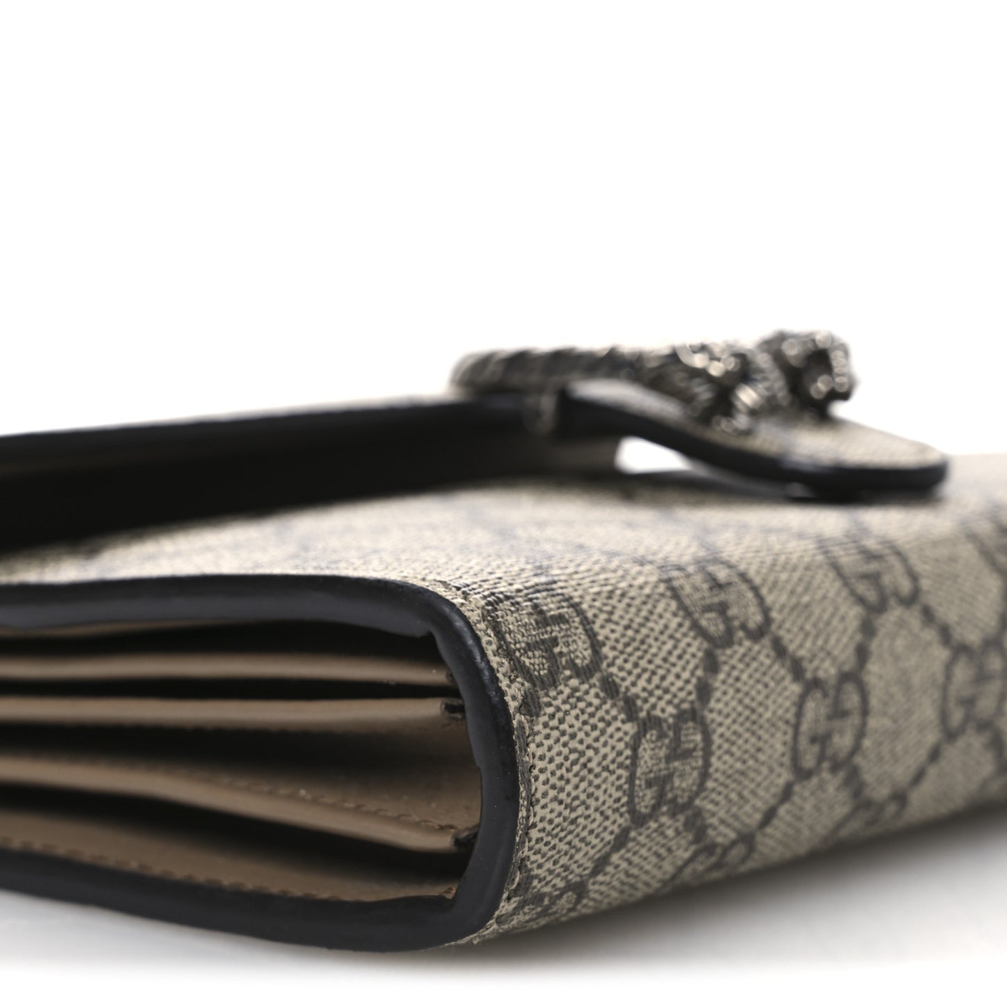 GG Supreme Monogram Mini Dionysus Chain Wallet Beige Taupe