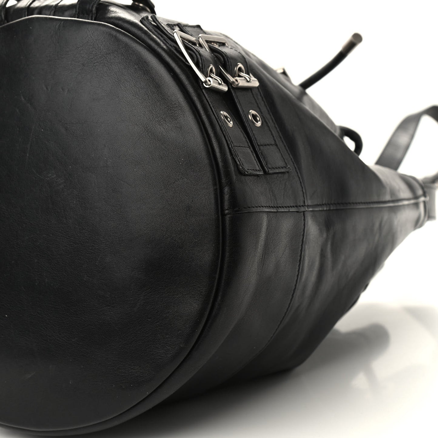 Calfskin Medium Rider Bucket Bag Black