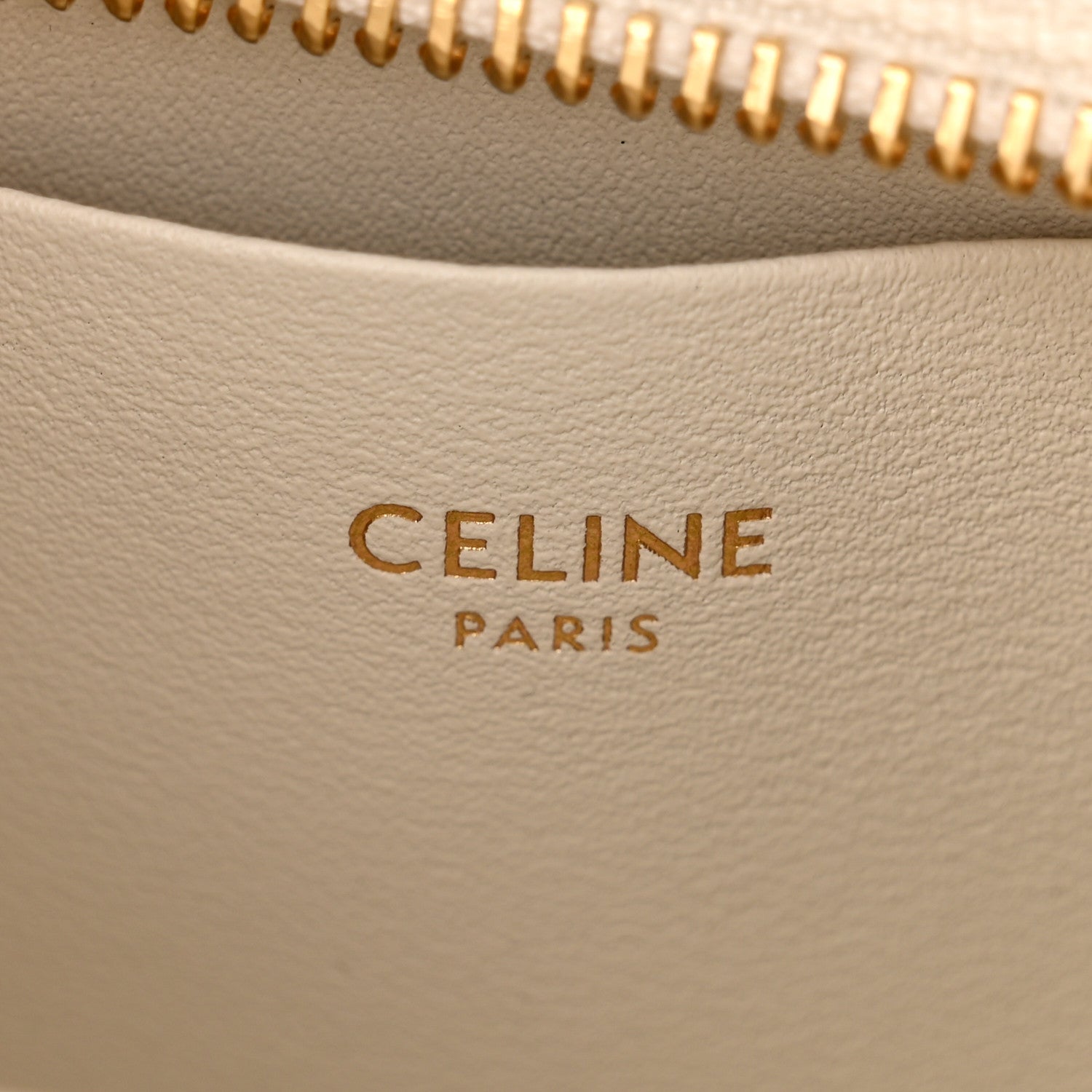 Celine Shiny Calfskin Medium Tilly Triomphe Shoulder Bag Rice 6 of 10