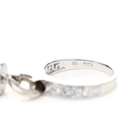 Bulgari 18K White Gold Diamond B.Zero1 Charm Pave Ring 53 6.25 5 of 6
