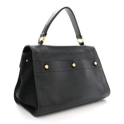 Saint Laurent Calfskin Canvas Small Muse Two Black 3 of 13