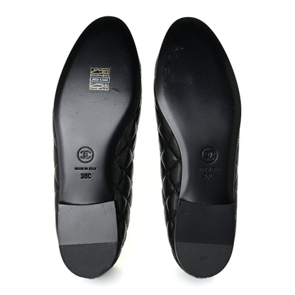 Chanel Lambskin Quilted Ballerina Flats 38 Black 5 of 10